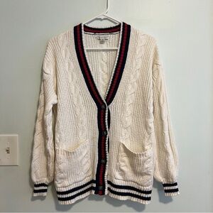 Classic Cable Knit Cardigan Sweater